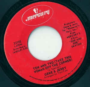 Gene & Jerry ‎– Ten And Two (Take This Woman Off The Corner) / Everybody Is Waiting Mint- 7" Single 45 Record 1970 USA Mercury - Soul / Funk