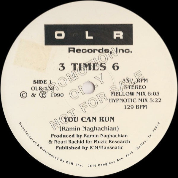 3 Times 6 / Sons Of Nippon - Split VG+ - 12" Single 1990 Oak Lawn USA White Label Promo - Electro