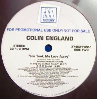 Colin England - You Took My Love Away VG+ - 12" Single 1993 Motown USA - New Jack Swing