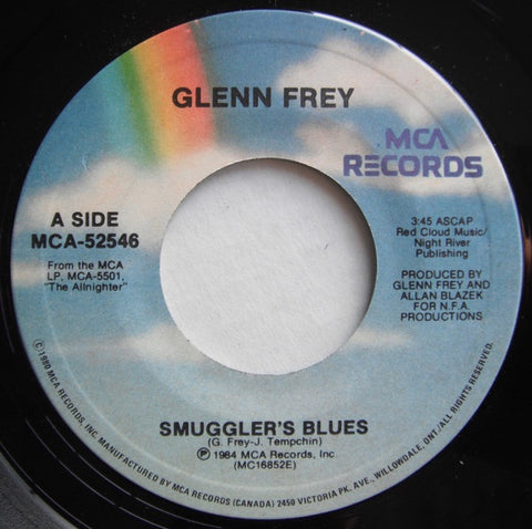Glenn Frey ‎– Smuggler's Blues / New Love - VG+ 45rpm 1984 MCA Records - Soft Rock