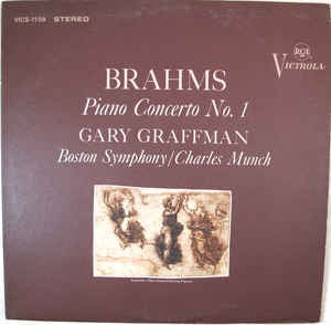 Brahms - Gary Graffman, Boston Symphony Orchestra, Charles Munch - Concerto No. 1, In D Minor, Op. 15 - VG+ 1965 RCA Victrola Stereo USA - Classical / Romantic