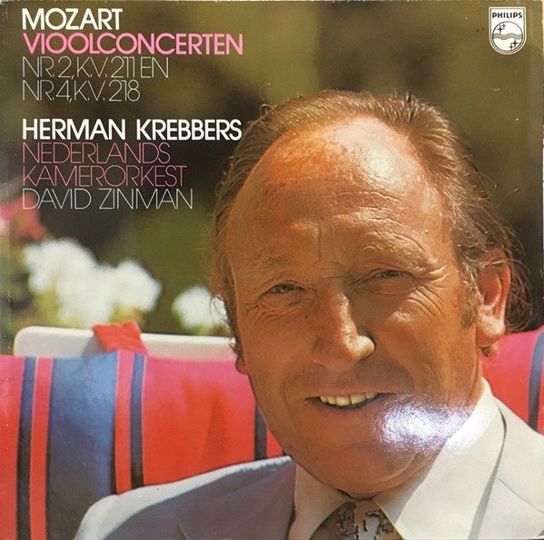 Mozart - Herman Krebbers, Nederlands Kamerorkest, David Zinman – Vioolconcerten Nr. 2, K.V. 211 En Nr. 4, K.V. 218 - VG+ LP Record 1976 Philips Holland Import Vinyl - Classical / Violin - Shuga Records