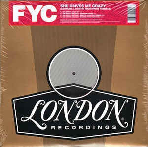 Fine Young Cannibals ‎– She Drives Me Crazy (Cerrone & Dimitri from Paris Remixes) - New 12" Single Record 2021 Clear Red Vinyl - House / Synth-pop