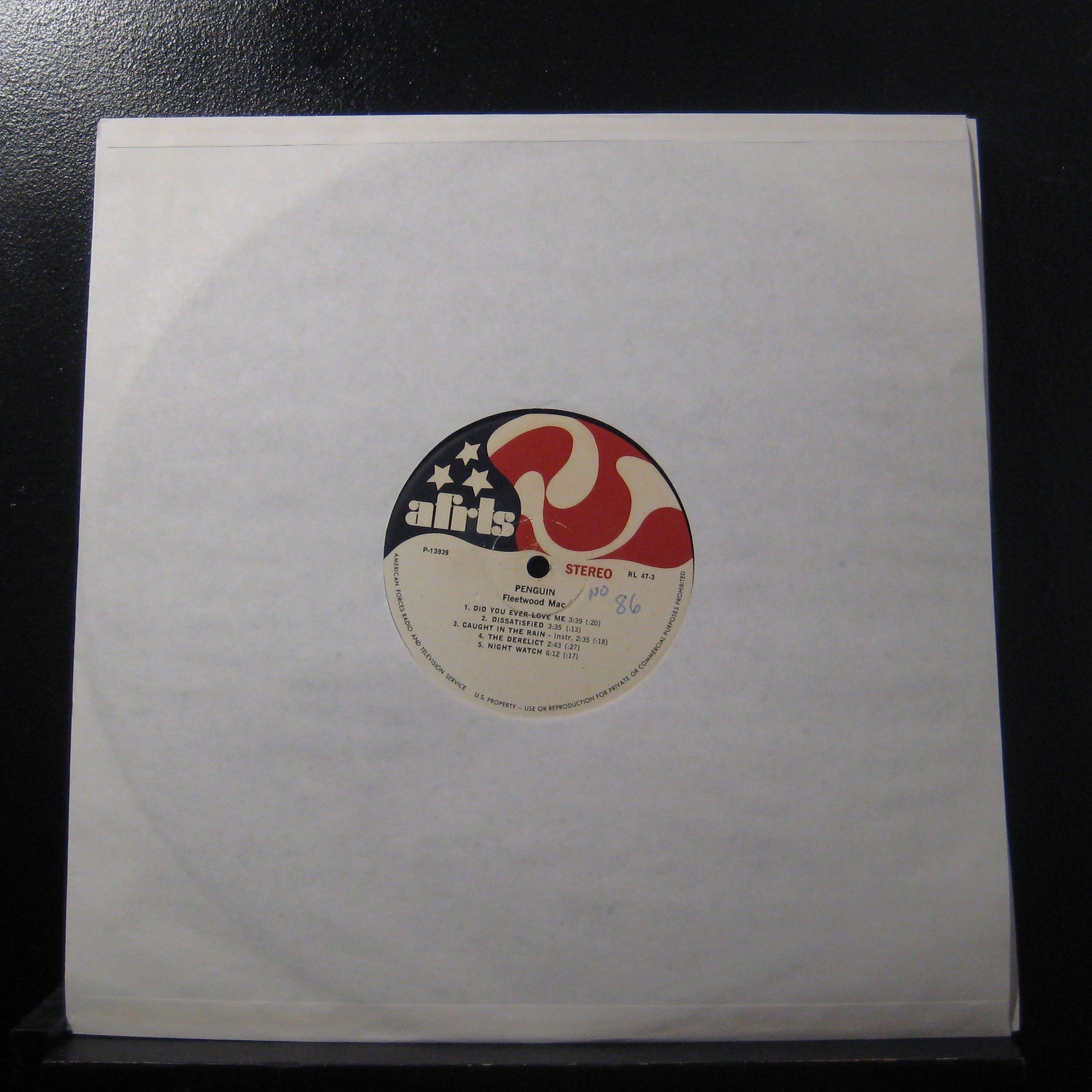 AFRTS Military Promo Fleetwood Mac - Penguin / Eagles - Desperado 1973 VG+ Vinyl Records Lp Stereo USA - Rock - Shuga Records