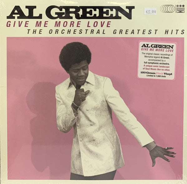 Al Green ‎– Give Me More Love (The Orchestral Greatest Hits) - New LP Record Store Day 2021 Fat Possum USA Pink 180 gram Vinyl - Soul - Shuga Records