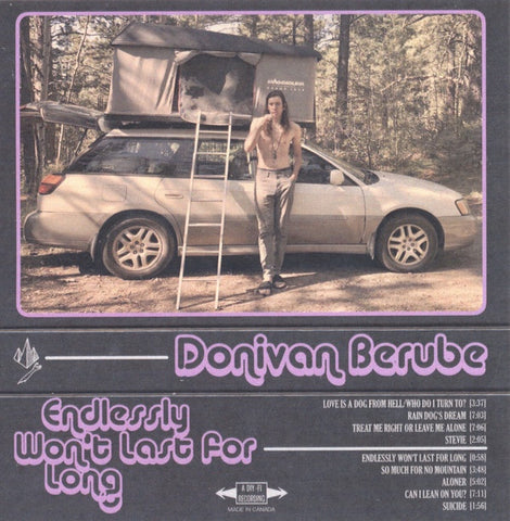Donivan Berube ‎– Endlessly Won't Last for Long - New Cassette 2019 Limited Edition Colored Tape - Indie Rock