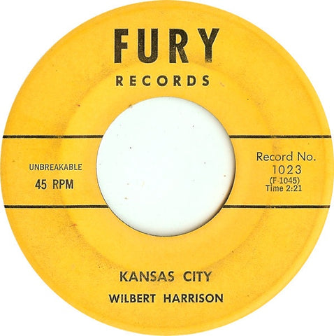 Wilbert Harrison ‎- Kansas City / Listen, My Darling - VG+ 7" Single 45 RPM 1959 USA - Rock