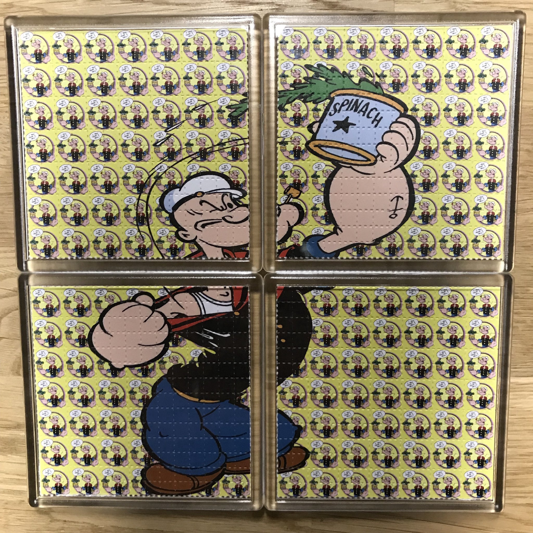 Popeye - Blotter Art - Highly Collectible Artwork Blotter Paper Coaster (4 pack)