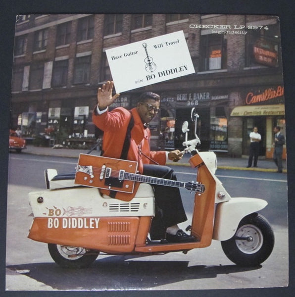 Bo Diddley ‎– Have Guitar, Will Travel - VG- (low grade) 1960 Checker USA Mono White Label Promo - Rock / Blues - Shuga Records