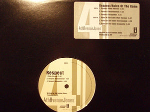 4th Avenue Jones ‎– Respect / Rules Of The Game - Mint- 12" Single Promo 2000 USA - Hip Hop