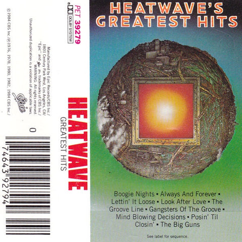 Heatwave ‎– Heatwave's Greatest Hits - Used Cassette 1984 Epic - Funk / Disco