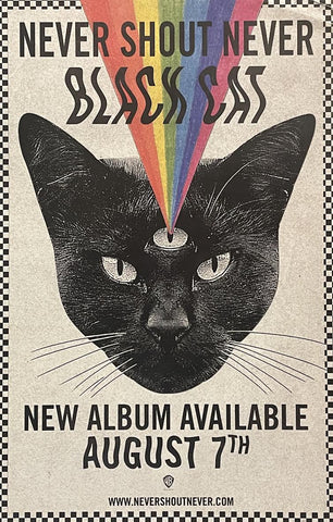 Never Shout Never - Black Cat - 9.5" x 15.5" Promo Poster p0059-3