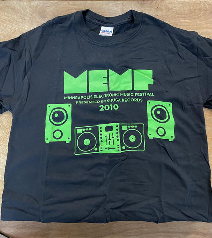 MEMF (Minneapolis Electronic Music Festival) - Green Logo T-Shirt - All Sizes