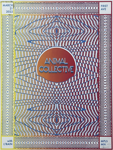 Animal Collective - First Ave 2022 Minneapolis 18" x 24" Starman Press Screen Print Poster - p0317