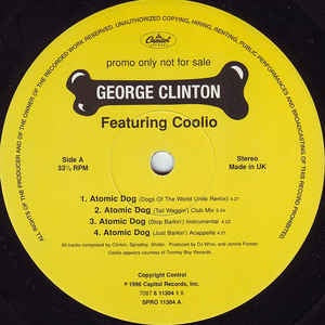 George Clinton ‎– Atomic Dog VG - 12" Single 1996 Capitol UK - Funk/Soul