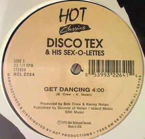 Disco Tex & His Sex-O-Lettes / New York City ‎– Get Dancing / I'm Doing Fine Now - Mint- 12" Single Record - 1993 USA Hot Classics Vinyl - Disco / Funk