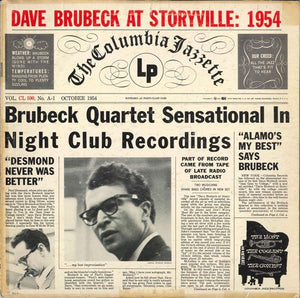 The Dave Brubeck Quartet ‎– Dave Brubeck At Storyville: 1954 - VG- (low grade vinyl) 1954 CBS USA Original Mono Vinyl - Cool Jazz