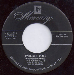 The Crew-Cuts With David Carroll And His Orchestra ‎– Twinkle Toes / Dance Mr. Snowman Dance - VG+ 45rpm 1954 USA - Pop / Vocal - Shuga Records