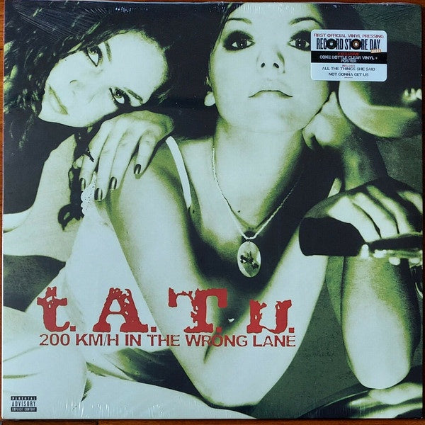 t.A.T.u. ‎– 200 KM/H In The Wrong Lane (2002) - New LP Record Store Day 2021 Cherrytree RSD Coke Bottle Clear Vinyl & Poster - Pop Rock / Synth-pop - Shuga Records