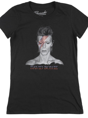 Bravado - Women's David Bowie Aladdin Sade Black Slim Cut T-Shirt