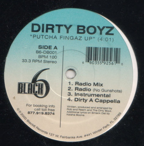 Dirty Boyz ‎- Putcha Fingaz Up - Mint- 12" Single 2000 USA - Rap / Hip Hop