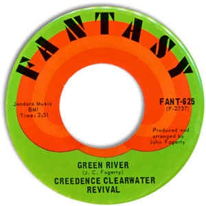 Creedence Clearwater Revival- Green River / Commotion- VG+ 7" Single 45RPM- 1969 Fantasy USA- Rock