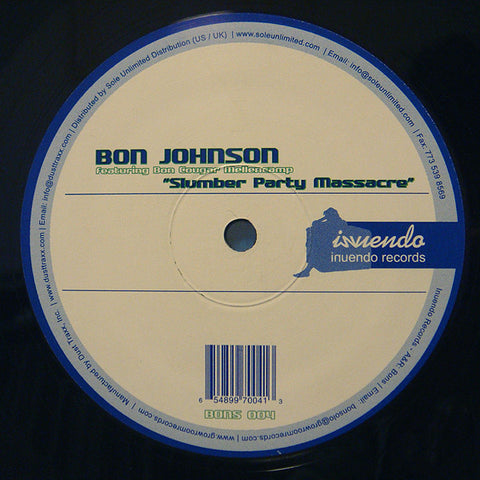Bon Johnson ‎– Slumber Party Massacre - New 12" Single Record 2005 Inuendo Vinyl - Chicago House