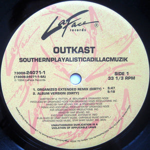 OutKast - Southernplayalisticadillacmuzik - VG 12" Single USA 1994 Original Press - Hip Jop