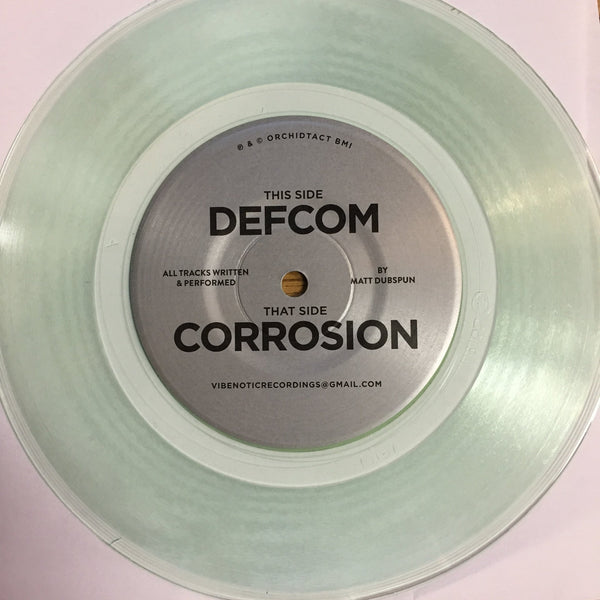 Matt Dubspun ‎– Defcom / Corrosion - New 7" Vinyl 2017 Vibenotic Recordings EP on Clear Green Vinyl - Electronic / Minimal Techno - Shuga Records