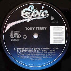 Tony Terry - Lovey Dovey VG+ - 12" Single 1987 Epic USA - Funk / Soul