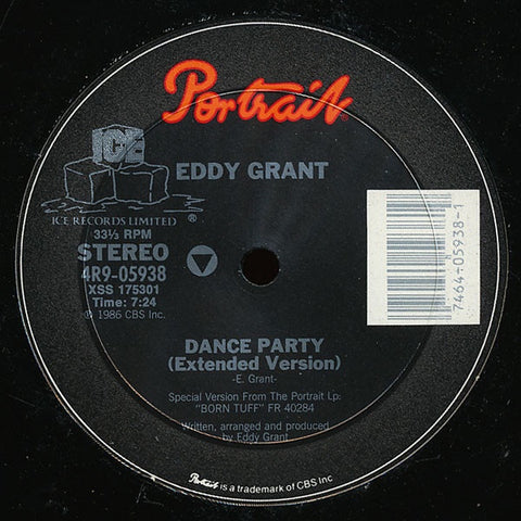 Eddy Grant ‎- Dance Party (Extended Version) - VG+ 12" Single 1986 USA - Reggae - Pop