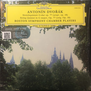 Boston Symphony Chamber Players ‎- Dvorak – Streichquintett G-Dur Op. 77 (1972) - New Lp Record 2015  Deutsche Grammophon Speakers Corner German Import 180 gram Vinyl - Classical