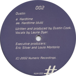 Dustin ‎- Hardtime - VG+ 12" Single 2002 USA - House