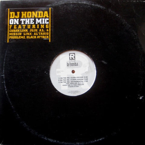 DJ Honda ‎– On The Mic - VG+ 12" Single Record 1998 USA Promo Vinyl - Hip Hop