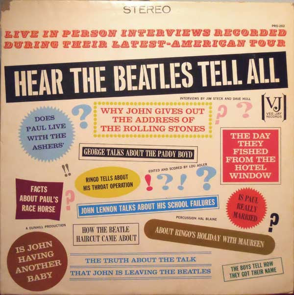 The Beatles ‎- Hear The Beatles Tell All - VG+ Stereo 1979 USA - Spoken Word