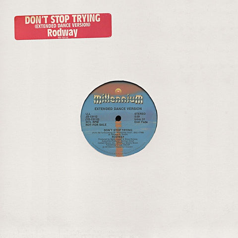 Rodway ‎– Don't Stop Trying - VG+ Promo 12" Single 1982 USA - Synth-pop / New Wave