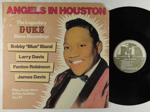 Bobby "Blue" Bland, Larry Davis, Fenton Robinson, James Davis ‎– Angels In Houston (The Legendary Duke Blues Recordings) - Mint- Lp Record 1982 Rounder USA Vinyl & Insert - Blues