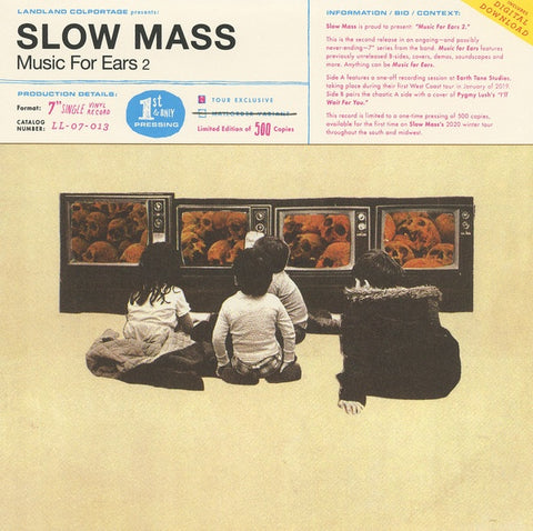 Slow Mass ‎– Music For Ears 2 - New 7" Single Record 2020 Landland Colportage Orange w/ White Smoke Vinyl - Indie Rock