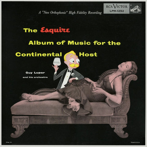 Guy Lupar And His Orchestra ‎– The Esquire Album Of Music For The Continental Host - VG+ LP Record 1956 RCA USA Mono Vinyl - Jazz / Light Music