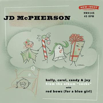 JD McPherson - "Red Bows For A Blue Girl" / "Holly, Carol, Candy and Joy" - New 7" Single Record Store Day Black Friday 2019 New West USA RSD First Release Vinyl - Holiday