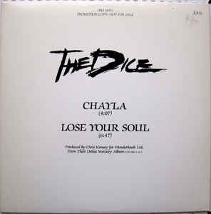 The Dice ‎– Chayla - Mint- - 12" Single Record - 1984 USA Mercury - New Wave / Power Pop