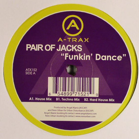 Pair Of Jacks ‎– Funkin Dance - VG+ 12" Single 2004 USA - Chicago House