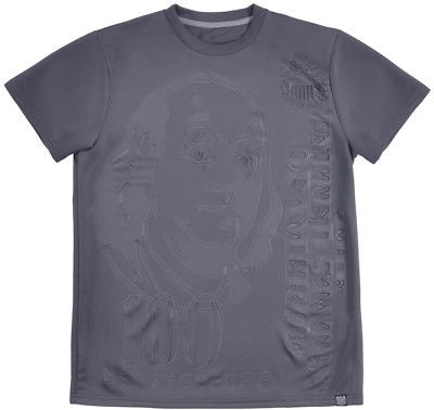 Krome - Men's Charcoal Ben Franklin 100 Dollar Bill Embossed T-Shirt
