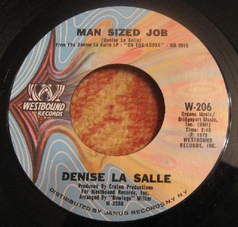 Denise LaSalle ‎– Man Sized Job / I'm Over You - VG+ 45rpm 1972 USA Westbound Records - Funk / Soul