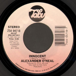 Alexander O'Neal ‎– Innocent / Are You The One? - VG+ 7" Single 45RPM 1985 Tabu USA - Soul / R&B