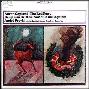 André Previn - Copland - The Red Pony / Britten - Sinfonia Da Requiem - Mint- Lp Record 1964 CBS USA Stereo Vinyl - Classical