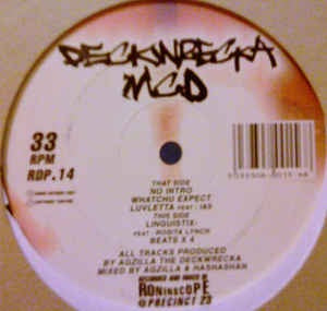 Deckwrecka & MCD ‎– Deckwrecka & MCD - Mint 12" Single Record - 2001 UK Ronin Vinyl - Hip Hop
