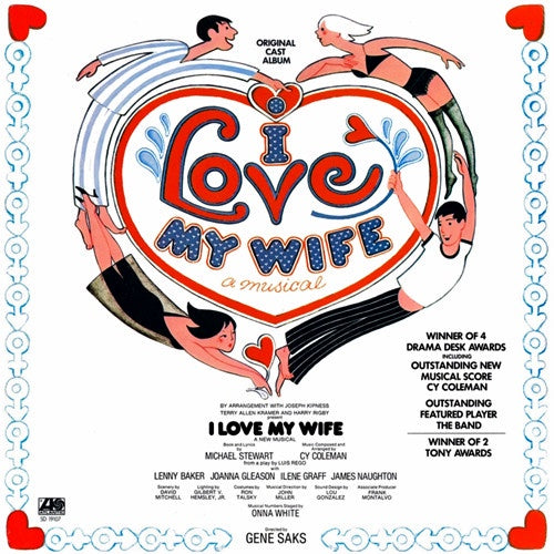 Cy Coleman ‎– I Love My Wife - VG+ 1977 Atlantic USA Stereo Lp - Soundtrack / Musical