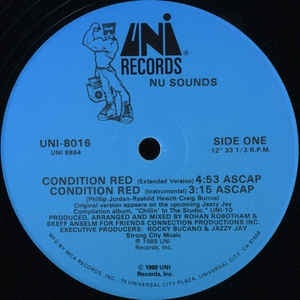 Nu Sounds ‎– Condition Red - Mint- - 12" Single Record - 1989 USA UNI Vinyl - Hip Hop