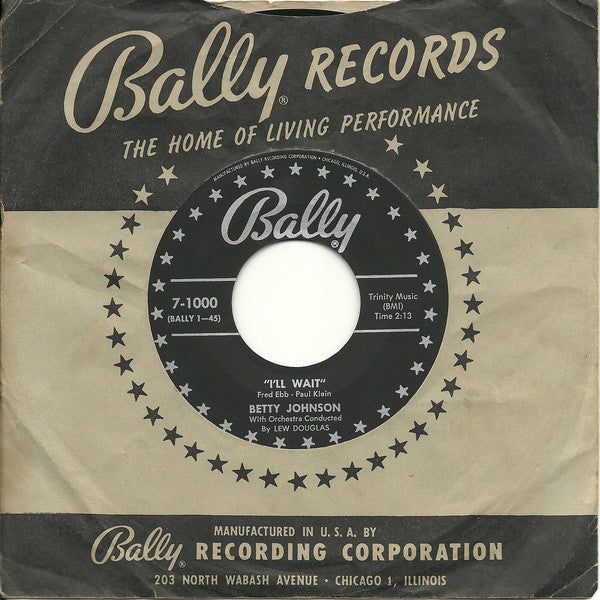 Betty Johnson ‎– I'll Wait / Please Tell Me Why - VG+ 45rpm 1956 USA - Pop